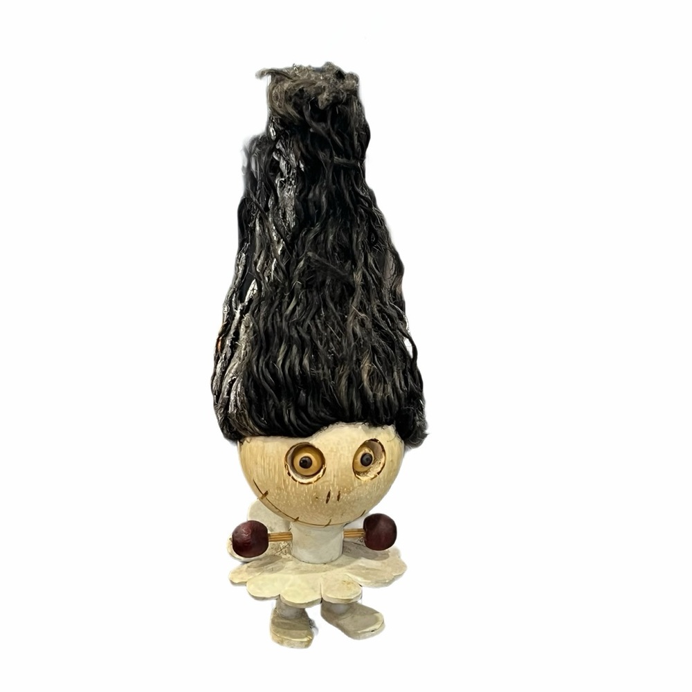 Pier 1 Imports Bride of Frankenstein Halloween Horror Wood One Crazy Head Magnet